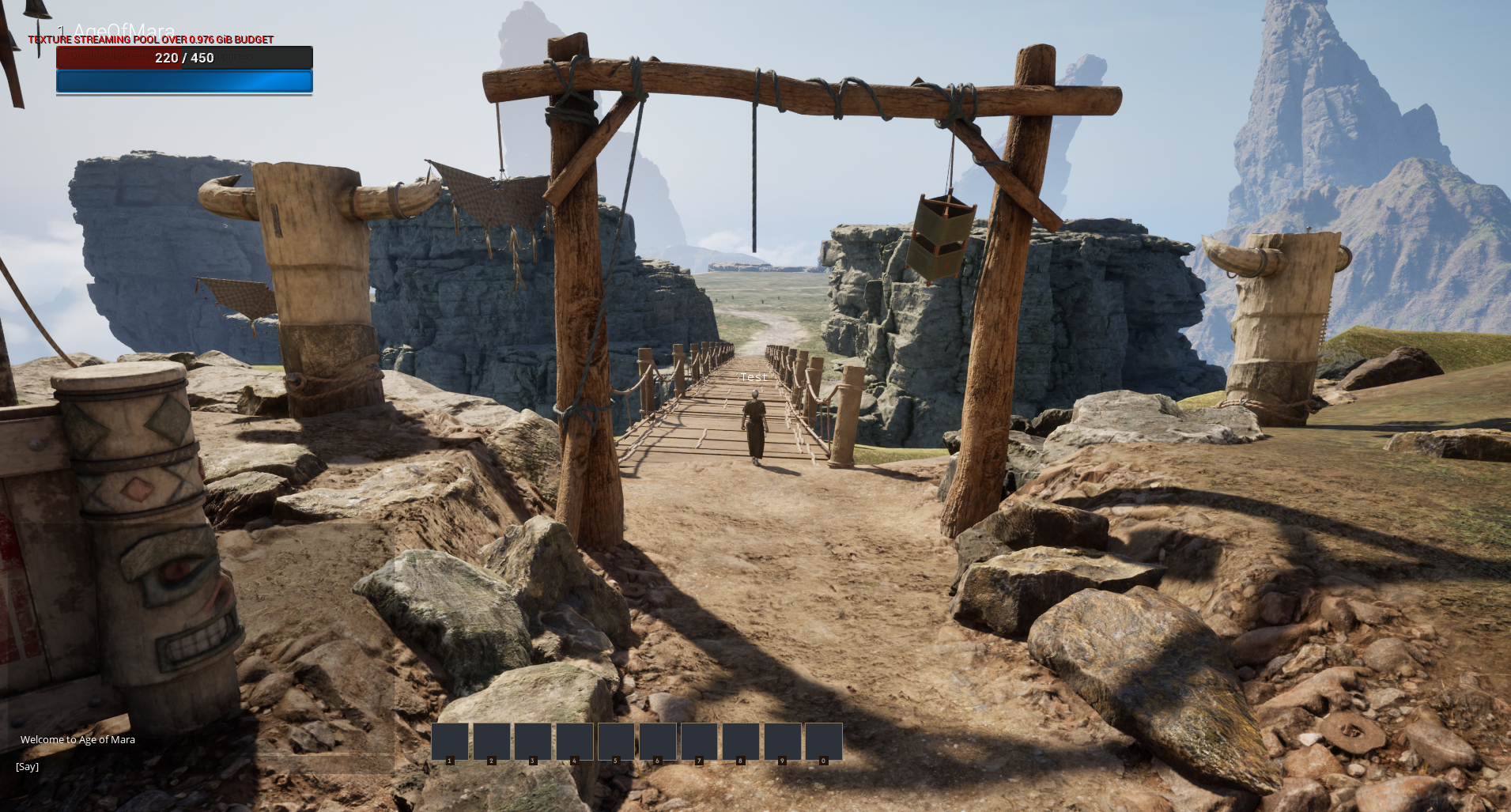 Stone gateway entrance with a bridge leading into the unknown